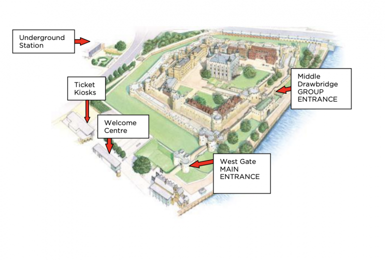 Tower of London Entrances Simplified