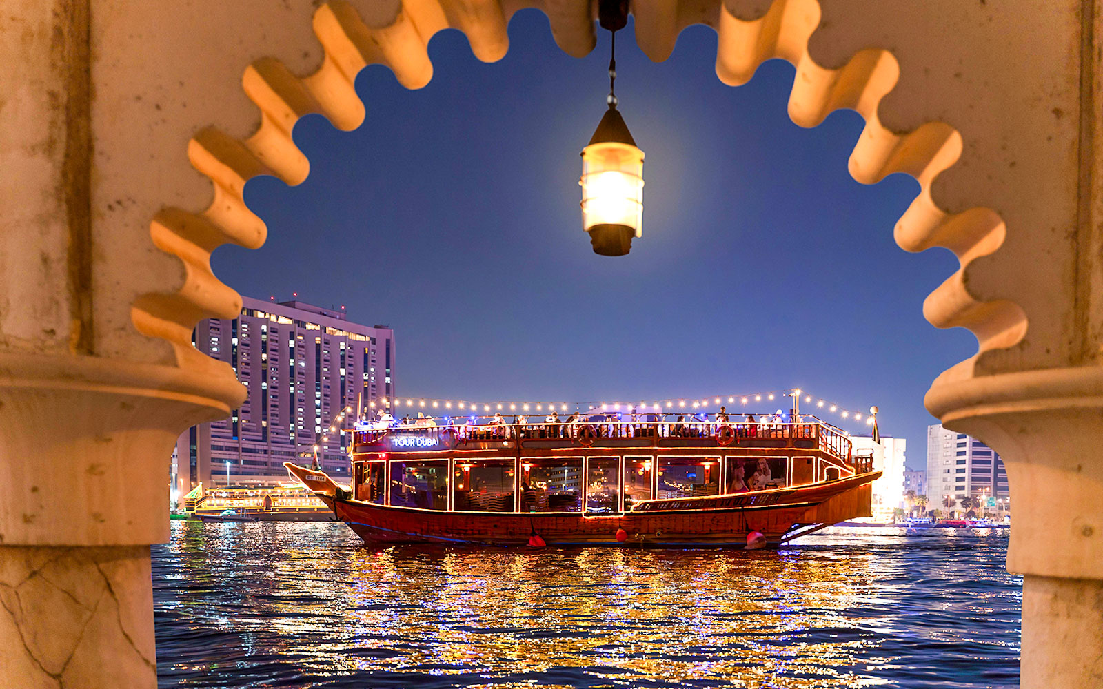 Experience the magic of a Dubai Creek Dhow Cruise